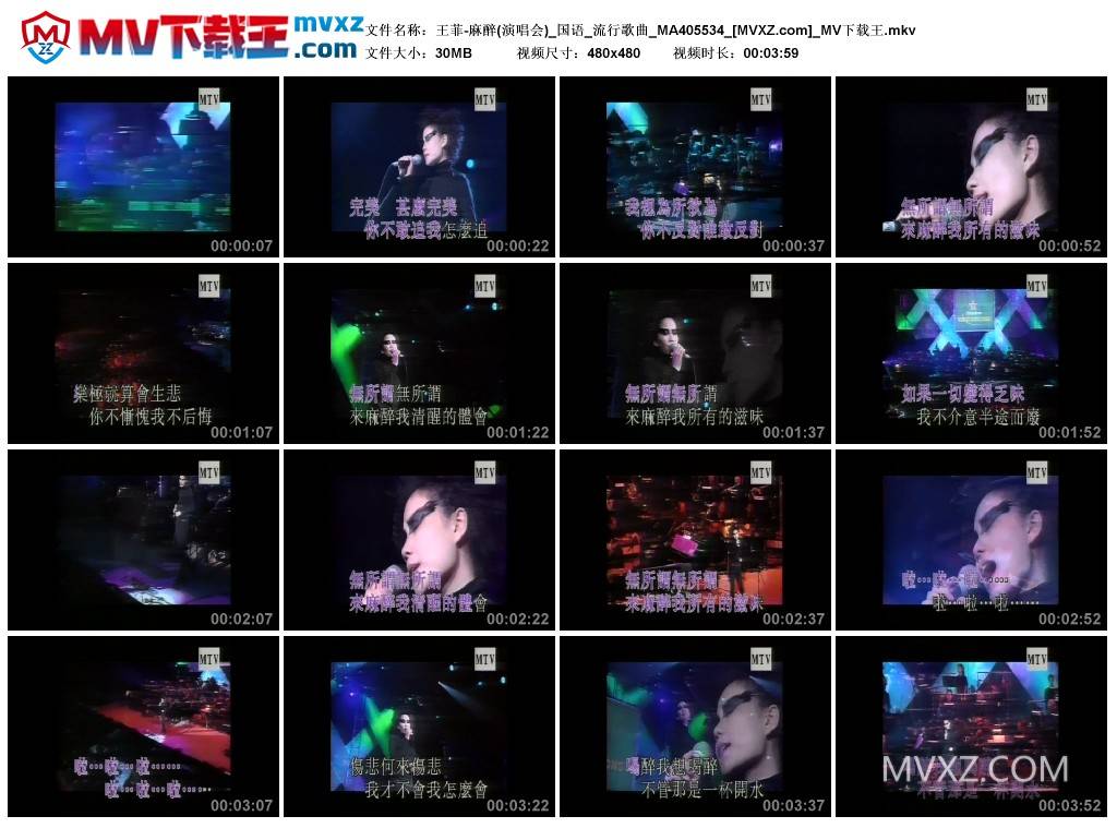 王菲-麻醉(演唱会)_国语_流行歌曲_MA405534